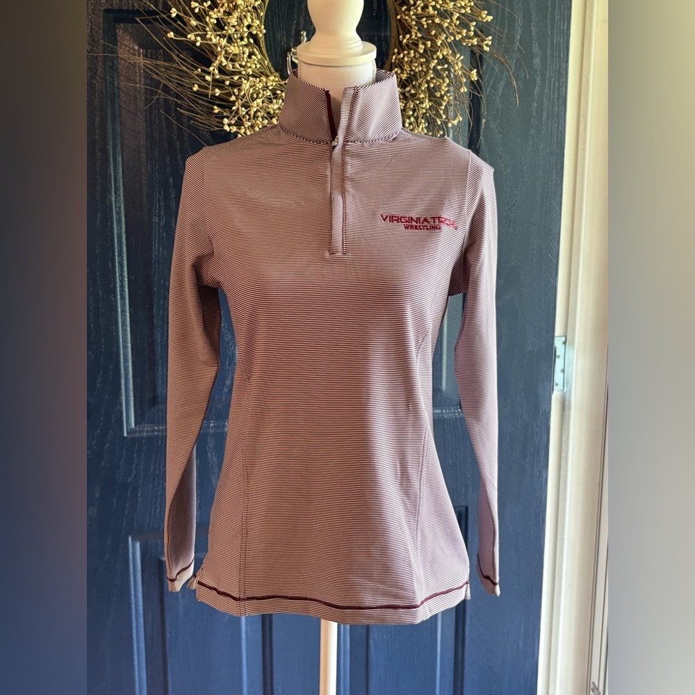 Peter Millar Mauve/Purple Half-Zip Long Sleeve Tee